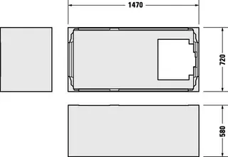 Duravit D-Neo Badewanne 1500x750,Einbauversion Rückenschr.1 Pos.Variabel, Weiß – Bild 5