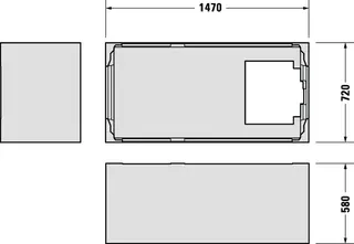 Duravit Wannenträger für 700471 D-Neo Badewanne 1500x750mm – Bild 4