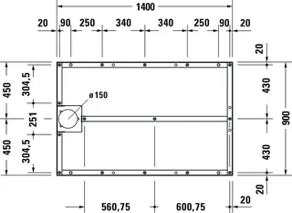 Duravit Fußgestell für Stonetto Duschwanne 1400x900mm – Bild 3