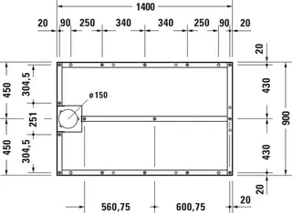 Duravit Fußgestell für Stonetto Duschwanne 1400x900mm – Bild 4