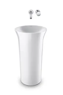 Duravit Waschtisch freisteh.,500mm White Tulip,Weiß o.ÜL,o.HLB,mit Öffnung hinten – Bild 4