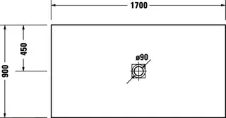 Duravit Sustano Duschwanne R.Ek 1700x900x30 Mineralguss,Greige Matt – Bild 3
