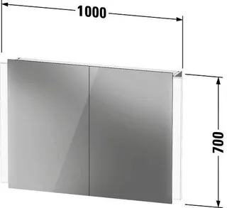 Duravit Spiegelschrank Ketho.2 157x1000x700mm 220-240V EEK C 2 Türen LKZ0 – Bild 2