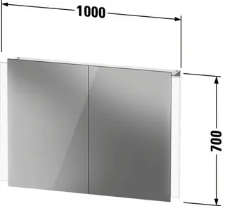Duravit Spiegelschrank Ketho.2 157x1000x700mm 220-240V EEK C 2 Türen LKZ0 – Bild 3