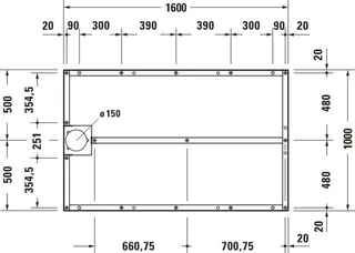 Duravit Fußgestell für Stonetto Duschwanne 1600x1000mm – Bild 3