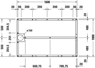 Duravit Fußgestell für Stonetto Duschwanne 1600x1000mm – Bild 5