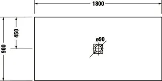 Duravit Sustano Duschwanne R.Ek 1800x900x30 Mineralguss,Greige Matt – Bild 4