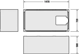 Duravit D-Neo Badewanne 1500x750,Einbauversion Rückenschr.1 Pos.Variabel, Weiß – Bild 4