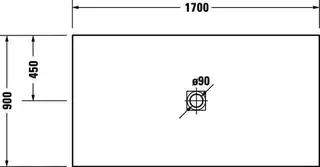 Duravit Sustano Duschwanne R.Ek 1700x900x30 Mineralguss,Dunkelgrau Matt – Bild 4