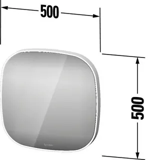 Duravit Spiegel Zencha 50x700x700mm 220-240V mit Spiegelheizung EEK D – Bild 2