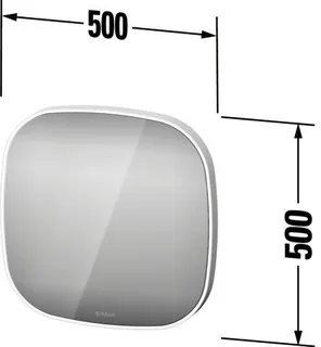 Duravit Spiegel Zencha 50x700x700mm 220-240V mit Spiegelheizung EEK D – Bild 3
