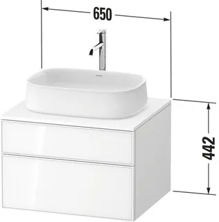 Duravit Kons-WTU wh. Zencha 550x650x442mm schw. Linienstruktur/graph. spm. 1 AZ 1 – Bild 2