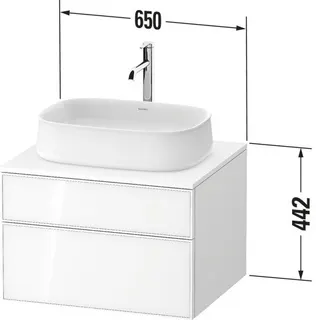 Duravit Kons-WTU wh. Zencha 550x650x442mm schw. Linienstruktur/graph. spm. 1 AZ 1 – Bild 3