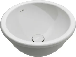 Villeroy & Boch EinbauWT Loop&Friends 390x390mm Rund o. ÜL. Außenseite glasiert Weiß Alpin