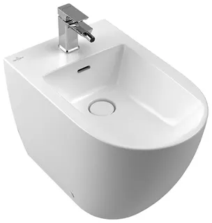 Villeroy & Boch Bidet Subway 3.0 600x370x400mm Oval bodenstehend Stone White CeramicPlus – Bild 2