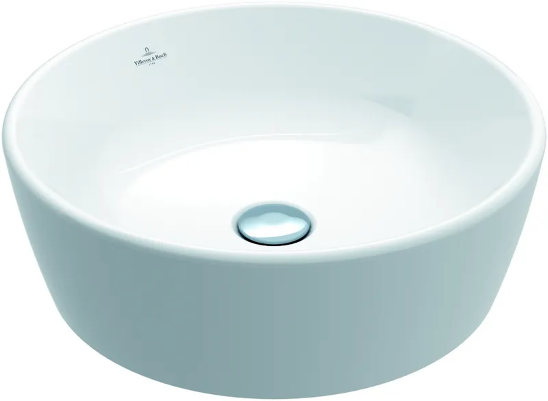 Villeroy & Boch Aufsatzwaschbecken Architectura 450x 450mm Rund m. ÜL. Weiß Alpin CeramicPlus