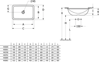 Villeroy & Boch UnterbauWT Loop&Friends 4A5701 540x340mm re-eckig o ÜL AS gl weAlpinc+ – Bild 4