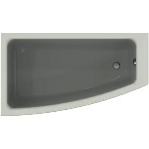 Ideal Standard Raumspar-Badewanne i.life 1600x900x450mm links Weiß – Bild 3