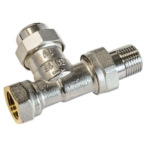 Kampmann Rücklaufverschraubung DN15 R 1/2" Typ 145954 Durchgang, kvs-W. 2,3
