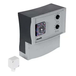 KM Schaltuhr Typ 30076 mit elektron. Raumtemp.Regl. u. Raumtemperaturfühler