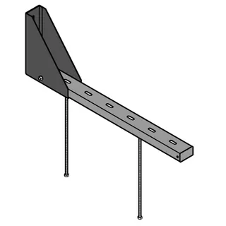 KM Wandkonsole Typ 100992 RAL 9016 Ausf. horizontal (1 Satz = 3 Stück)