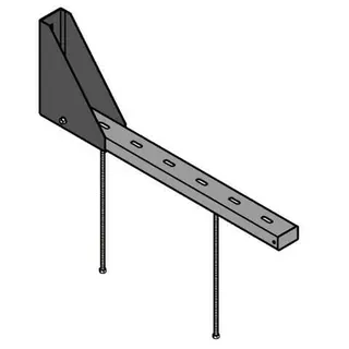 Kampmann Wandkonsole Typ 100990 RAL 9016 Ausf. horizontal (1 Satz = 2 Stück) – Bild 2