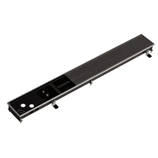 Kampmann Unterflurkonvektor QK nano 165/00 070/165/1600 Q-Rost Stahl RAL9006 besch.