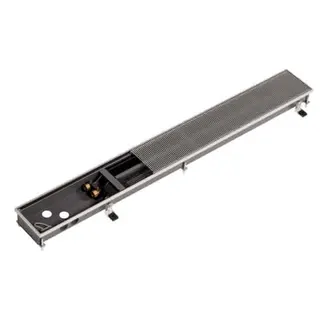 Kampmann Unterflurkonvektor QK nano 165/C1 070/165/1600 Q-Rost Stahl RAL9006 besch.