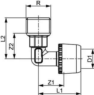 TECElogo-Ax Winkelübergangsnippel Dimension 25 x R 1", Siliziumbronze – Bild 4