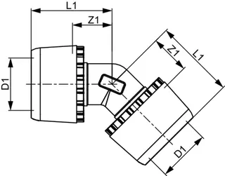 TECElogo-Ax Winkelkupplung 45 Grad Dimension 25 x 25, Siliziumbronze – Bild 5