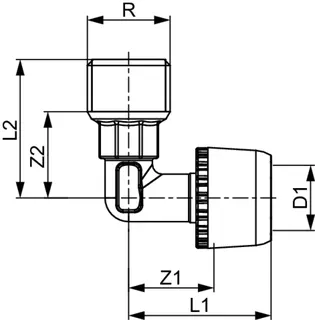 TECElogo-Ax Winkelübergangsnippel Dimension 20 x R 3/4", Siliziumbronze – Bild 4