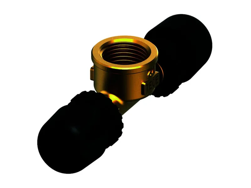 TECElogo-Ax T-Stück Dim. 32 x Rp 1" x 32, Siliziumbronze