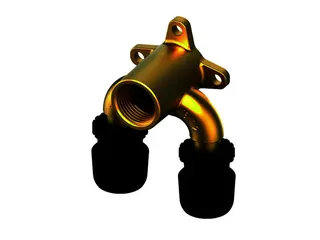 TECElogo-Ax U-Doppelwandscheibe Dimension 16 x Rp 1/2", Siliziumbronze