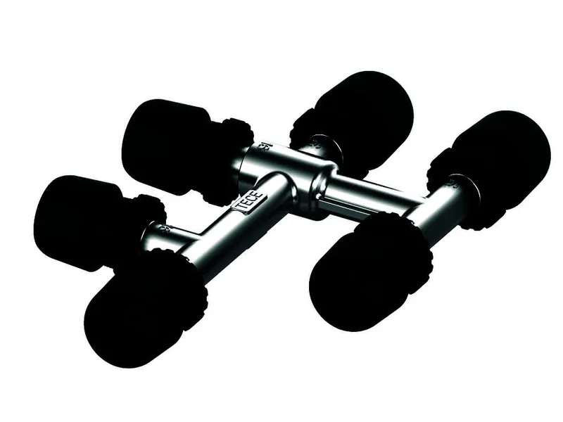 TECElogo-Ax Kreuzungsfitting Dimension 20 x 16 x 20, Standard Messing