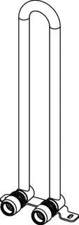 TECElogo-Ax Heizkörper-Montagegarnitur 15 mm Dimension 16, Bodenmontage,CU vernickelt – Bild 3