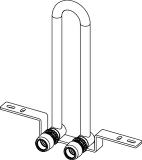TECElogo-Ax Heizkörper-Montagegarnitur 15 mm Dimension 16, Wandmontage, CU vernickelt – Bild 3