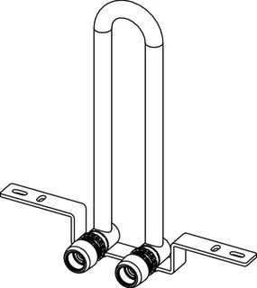 TECElogo-Ax Heizkörper-Montagegarnitur 15 mm Dimension 16, Wandmontage, CU vernickelt – Bild 4