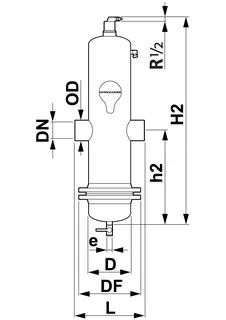 SP Luft- u. Schlamm SpiroCombi demont. Hi-flow, DN 65,Schweißst.,10 bar,110 Gr – Bild 3