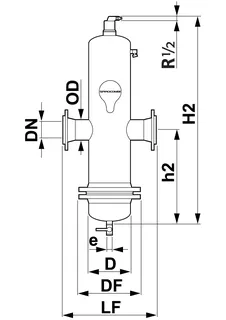 SP Luft- u. Schlamm SpiroCombi demont. Hi-flow, DN 65, Flansch, 10 bar, 110 Gr – Bild 2