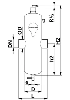SP Luft- u. Schlammabscheider SpiroCombi DN 65 - Schweißst., 10 bar / 110 Grad – Bild 2