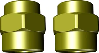 Wolf Doppelnippel G 1 1/4" - G 1 1/2" Satz a 2 Stück