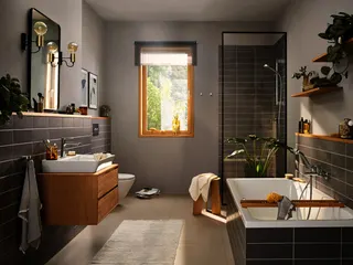Hansgrohe Waschtischmischer Rebris E 110 CoolStart EcoSmart+ m.Zugst.chrom – Bild 4