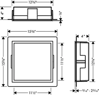 Hansgrohe XtraStoris Individual Wandnische mit Designrahmen 300x300x100mm MSW/BBC – Bild 5