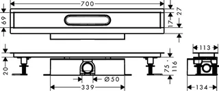 Hansgrohe Komplettset uBox universal für Standardinstall.700mm für DR FS – Bild 4