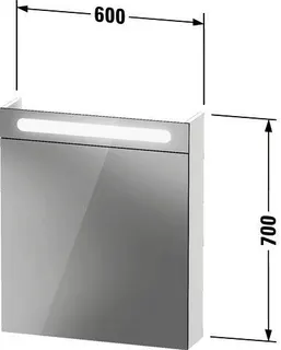 Duravit No.1 Spiegelschrank mit Beleuchtung TA links, 700x600x148mm – Bild 3
