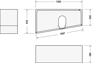 Wannenträger f.#700506 Duravit No.1 Badewanne 1600x850mm, Ecke linkss – Bild 2