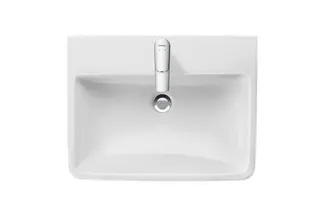 Waschtisch 600mm, Duravit No.1 weiß, mit ÜL, mit HLB