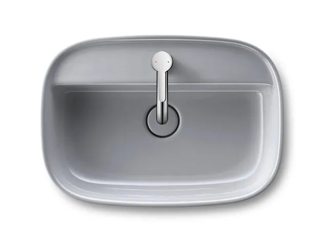 Duravit Aufsatzbecken 550mm Zencha, geschl. o.ÜL, m.HLB, 1 HL, Weiß