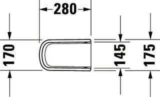 Halbsäule Duravit No. 1 Weiß hgl. 280x175x290mm, wandhängend – Bild 3