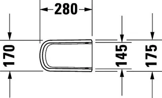 Halbsäule Duravit No. 1 Weiß hgl. 280x175x290mm, wandhängend – Bild 5